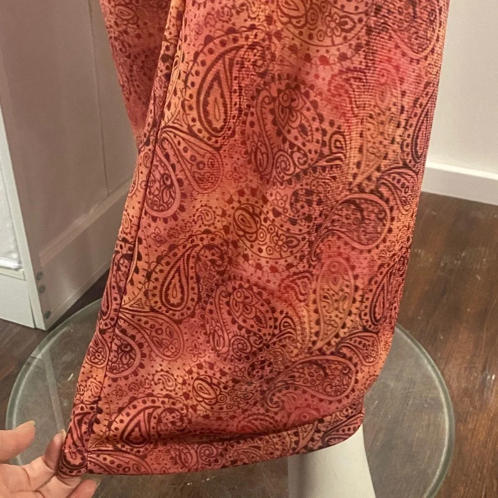 Moda International Y2k Paisley Swim Cover-Up Pants